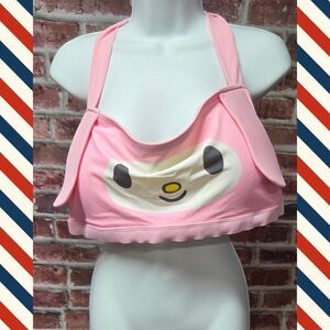 Sanrio My Melody Pink Bikini Top Size 3 Adjustable Tie Swimwear Floppy Ears Cute
